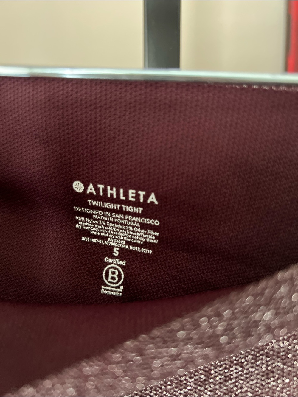 Athleta twilight Shimmer High-Waist Leggings - Sparkling Plum - Picture 5 of 7
